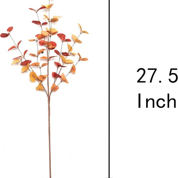 6 Pcs Artificial Eucalyptus Stems - Fall Decorations for‎ Office & Home Decor - Picture 2 of 5